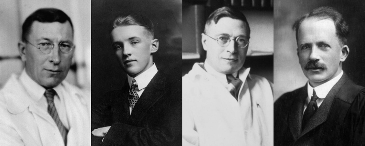 Wynalazcy insuliny: Frederick Banting, Charles Best, James Collip i John Macleod.